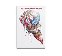 oksdjhrnn V BY N Three Flavours Cornetto Trilogy Poster Vintage Art Cover Room Decor Aesthetic Bedroom Decor Canvas Posters For Bedroom 20x30inch(50x75cm) Unframe-style