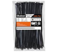 Oksdown 100 Pack Black Plastic Cable Ties 150mm×3.6mm Small Nylon Zip Ties Premium Self Locking 6 inch Mini Tie Wraps