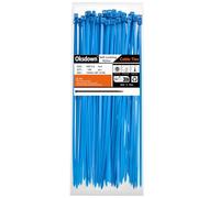 Oksdown 100 Pack Blue Plastic Cable Ties 300mm×3.6mm Heavy Duty Strong Nylon Premium Self Locking 12 inch/30 cm Long Zip Tie Wraps