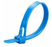 Oksdown 100 Pack Blue Thick Cable Ties Heavy Duty Large 150mm×7.6mm Strong Nylon Plastic Self Locking 6 inch Extra Long Blue Zip Tie Wraps