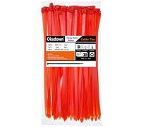 Oksdown 100 Pack Red Thick Cable Ties Heavy Duty Large 300mm×7.6mm Strong Nylon Plastic Self Locking 12 inch/30 cm Extra Long Zip Tie Wraps