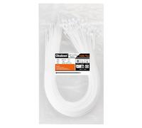 Oksdown 100 Pack White Plastic Cable Ties 500mm×4.8mm Strong Nylon Heavy Duty Self Locking 20 inch/50 cm Long Zip Tie Wraps