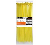 Oksdown 100 Pack Yellow Plastic Cable Ties 300mm×3.6mm Heavy Duty Strong Nylon Premium Self Locking 12 inch/30 cm Long Zip Tie Wraps