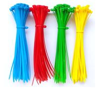 Oksdown 200 Pack Cable Ties Red Green Blue Yellow 50 pcs per Color 200mm×3.6mm Strong Nylon Plastic Self Locking 8 inch/20 cm Long Multi Color Zip Tie Wraps