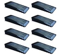 Oksdown 8 Pack Black Rubber Door Stopper Wedge Thin and Small Non Slip Plug Discrete Heavy Soft Silicone Door Stops for Indoor Cupboard Shower Kitchen Floor Doorstop