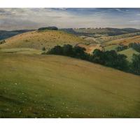 OKSEAS Wall Art Print Art Painting Artwork Famous Summer in the Downs by Christopher Richard Wynne Nevinson for Living Room 60x90cm