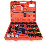 OKSTENCK 28 PCS Radiator Pressure Tester Vacuum Cooling System Kit Automotive Coolant Pressure Cap Tester Kit Coolant Vacuum Refill Kit Applicable for BMW Buick and Other Models