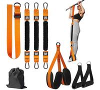 OKSTENCK Pull Up Assistance Bands,Power Band for Assisted Pull-Ups, Adjustable Weight and Size for Upper Body Strength, Muscle Building, Back and Arm Training, with Knee Rest and Cloth Feet.