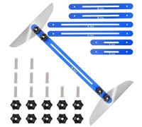 OKSTENCK Stair Tread Gauge Template Measuring Stair Tool-Stair Jig Cutting Guide Tool for Stair Treads,Drywall and Partitions Adjustable from 11in to 60in（Blue）