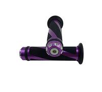 OKSTNO Universal Motorcycle Rubber Gel Handlebar Hand Grips for 7/8" Bar End Handle Bars Sports Bikes (Purple)