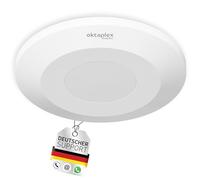 Oktaplex Isa Presence Detector Ceiling White - Ultra Flat 22 mm - 24GHz Radar Sensor for Presence Detection - 360° HF Motion Sensor Surface-Mounted