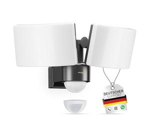Oktaplex lighting Cali Dos Motion LED Spotlight with Motion Sensor Outdoor IP65 Two Heads 40 W 3000 K Warm White Outdoor Spotlight Anthracite with Master Function
