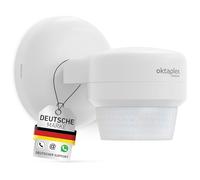 Oktaplex Mia Outdoor Motion Detector 360 Degree Swivel IP65 Surface-Mounted Motion Sensor 10 m Range 230 V White