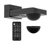 Oktaplex Tea Outdoor Motion Sensor Anthracite with Remote Control | 360 degree 9 m infrared sensor IP65 motion sensor for ceiling and wall mounting 230 V