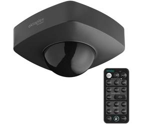 Oktaplex Tim Outdoor Motion Sensor 360 Degrees Including Remote Control Infrared Motion Sensor Ceiling IP65 Anthracite 230 V