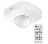 Oktaplex Tim Outdoor Motion Sensor 360° Including Remote Control Infrared Sensor Surface-Mounted Ceiling IP65 White 230 V