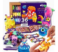 Okto 36 Colors Set - Arts and Crafts for Kids, Modelling Clay, Air Dry Clay for Kids, Non-Sticky, Dries in 24 Hours, No Baking Required