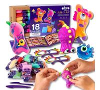 Okto 18 Colours Air Dry Clay Set - Creative Modelling Kit with Fantasy Characters, Easy to Shape, Mess-Free, Dries in 24 Hours