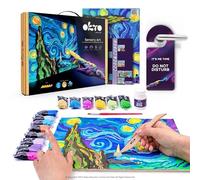 OKTO Art Kit | Arts & Crafts DIY Painting with Modeling Clay Kit for Painting Painting Kits for Adults for Home Decoration | Air Dry Clay for Adults | Arts and Crafts Gifts, Blue