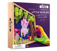 OKTO Art Kit Little Worlds Bat Art Set 3D for Home Wall Decor | Craft for Adults UK and Teenagers |Crafts Box with Modeling Clay for Succulents | Hobby Kits Succulent DIY