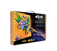 Okto Irises Art Craft Kits for Adults UK - Similar to Painting by Numbers for Adults, Air Dry Clay Modelling Kit, Arts and Crafts for Adults, Craft Kit