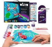 Okto Koi Carps Art Craft Kits for Adults UK - Similar to Painting by Numbers for Adults, Air Dry Clay Modelling Kit, Arts and Crafts for Adults, Craft Kit