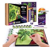 OKTO Manga - Earth Art Craft Kits for Adults UK - Similar to Painting by Numbers, Air Dry Clay Modelling Kit, Arts and Crafts, Craft Kit