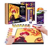 OKTO Manga - Fire Art Craft Kits for Adults UK - Similar to Painting by Numbers, Air Dry Clay Modelling Kit, Arts and Crafts, Craft Kit