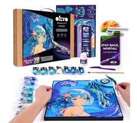 OKTO Manga - Water Art Craft Kits for Adults UK - Similar to Painting by Numbers, Air Dry Clay Modelling Kit, Arts and Crafts, Craft Kit