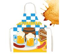 Oktoberfest Apron - Traditional German Costume - German Apron | Bavarian Party Cooking Aprons | Men’s BBQ Kitchen Outfit - Beer Festival Chef Aprons For Oktoberfest Decoration, Baking, Grilling
