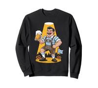 Oktoberfest Bavarian Beer Man Pretzel Celebration Design Sweatshirt