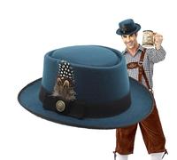 Oktoberfest Bavarian Costume Hat | German Bavarian Oktoberfest Costume, Outfits Women, Accessories With Feathers, Emblems, For, Folk Festivals For Adults