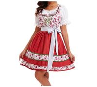 Oktoberfest Beer Girl Costume Dresses, Funny Fancy Dress Adult 90S Fancy Dress Costumes for Women Beer Leader Costume French Maid Outfits for Women Dirndl Blouse Traditional Clothing