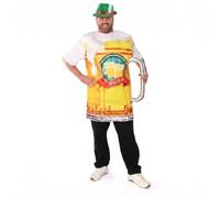 Oktoberfest Beer Stein Costume Set with Green Bavarian Hat (One Size) | 2-piece Oktoberfest set, hat included, one size unisex, beer stein tabard, fancy dress bundle