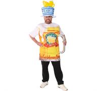 Beer Stein Costume + Beer Hat Bundle Oktoberfest Stag Do Fancy Dress One Size