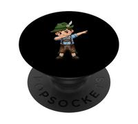 Oktoberfest Boy Dab German Lederhosen Beer Fest October PopSockets Adhesive PopGrip