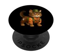 Oktoberfest Cat Lederhosen Beer German October Fest PopSockets Adhesive PopGrip