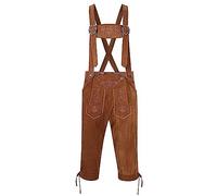 Oktoberfest Costume Men Lederhosen Mens Oktoberfest Outfit - Bavarian Embroidered Brown Costume Mens Deluxe Authentic Lederhosen (Faux Suede) Fancy Dress Pants