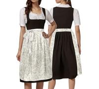 Oktoberfest Costume Women Bavarian Fancy Dress Beer Maid Outfit Traditional Puff Short Sleeve Dirndl Halloween Costumes for Womens German Festivals