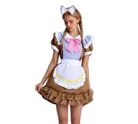 Oktoberfest Costume Women Traditional Puff Short Sleeve Adult Womens Costumes Beer Festival Carnival Corset Court Dresses Bavarian Kitchen Apron For Party Gift