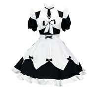 Oktoberfest Costume Women,Women Maid Dress Crossdress Women 2 Pieces Set German Fancy Accessories Outfit Halloween French Shirt Oktoberfest Beer Carnival Party Dirndl Set (Black,M)