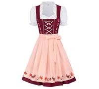 Oktoberfest Costumes Women's Fraulein Blue Bavarian Costume Size M Color Maroon