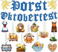 Oktoberfest Decorations Banner Set Bavarian German Beer Theme Include Banner and Hanging Swirls for Oktoberfest Party Supplies Beer Festival Decorations