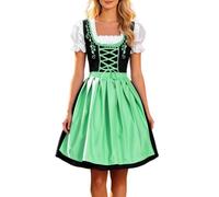 Oktoberfest Dirndl Dress Women German Bavarian Fancy Dress | Complete set includes dress and apron, perfect for Oktoberfest beer festival parties