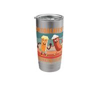 Oktoberfest Drinking Team Let's Get Schnitzel Faced Stainless Steel Insulated Tumbler