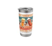 Oktoberfest Drinking Team Let's Get Schnitzel Faced Stainless Steel Insulated Tumbler