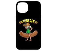 Oktoberfest Funny Bartwurst Barmaid German Woman Dirndl Beer Case for iPhone 13