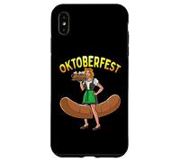 Oktoberfest Funny Bartwurst Barmaid German Woman Dirndl Beer Case for iPhone XS Max