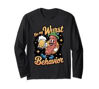 Oktoberfest Funny On My Wurst Behaviour Long Sleeve T-Shirt