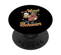 Oktoberfest Funny On My Wurst Behaviour PopSockets Adhesive PopGrip